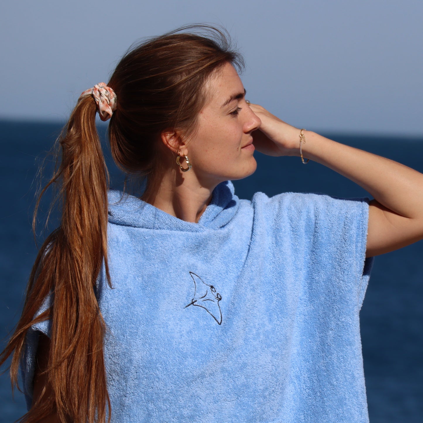 Manta Ray Hoodie Towel