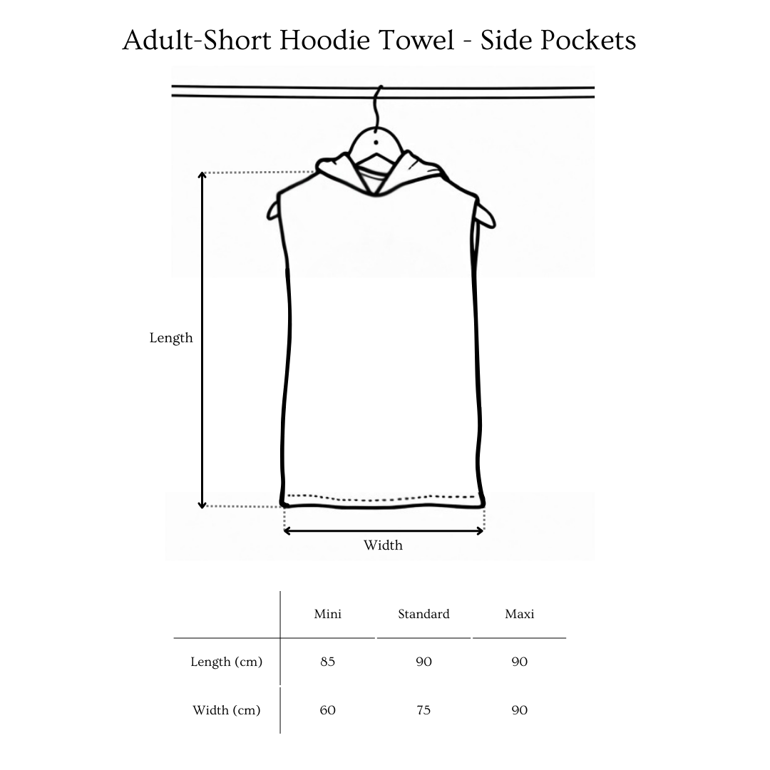 Short Hoodie Towel - Side Pockets