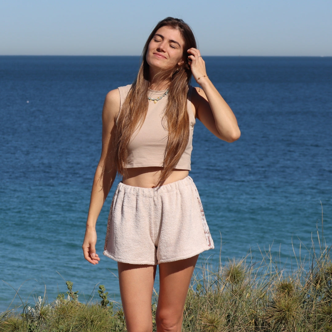 Red Dusk Towel Shorts
