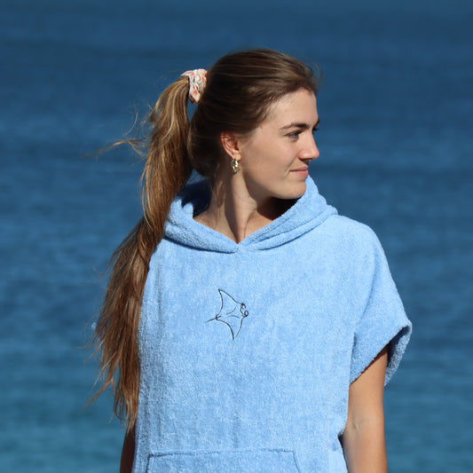 Manta Ray Hoodie Towel