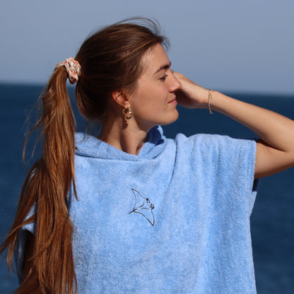 Manta Ray Hoodie Towel