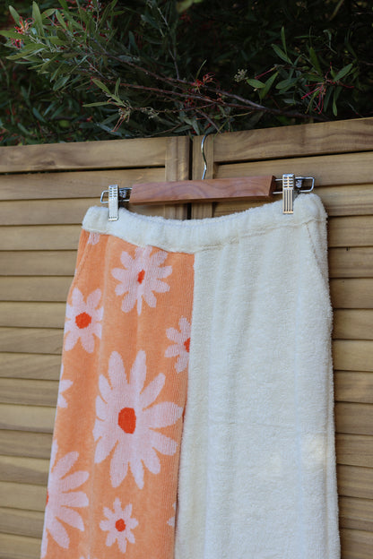 Orange Daisy Towelling Pants (S)