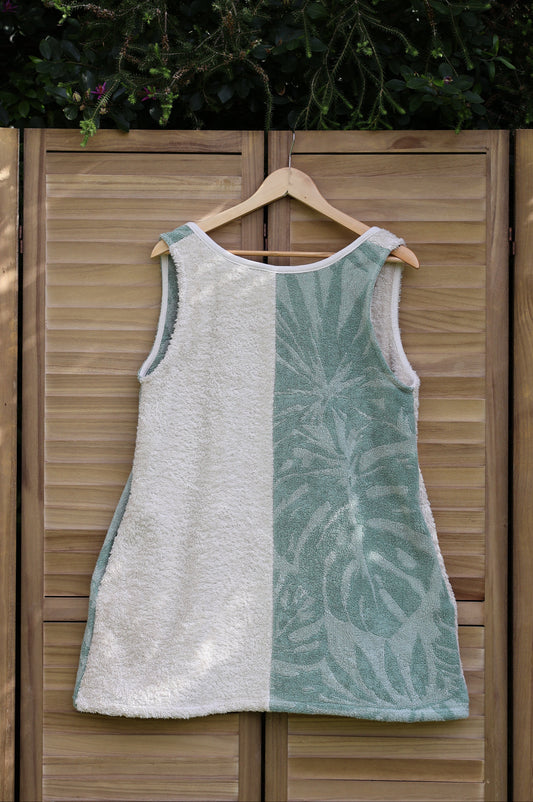 Green Monstera (M) Towel Dress