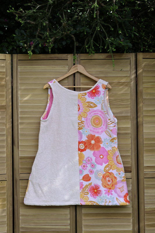 Pink Vintage Blossom (XL) Towel Dress