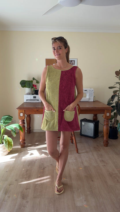 Burgundy (S) Towel Dress