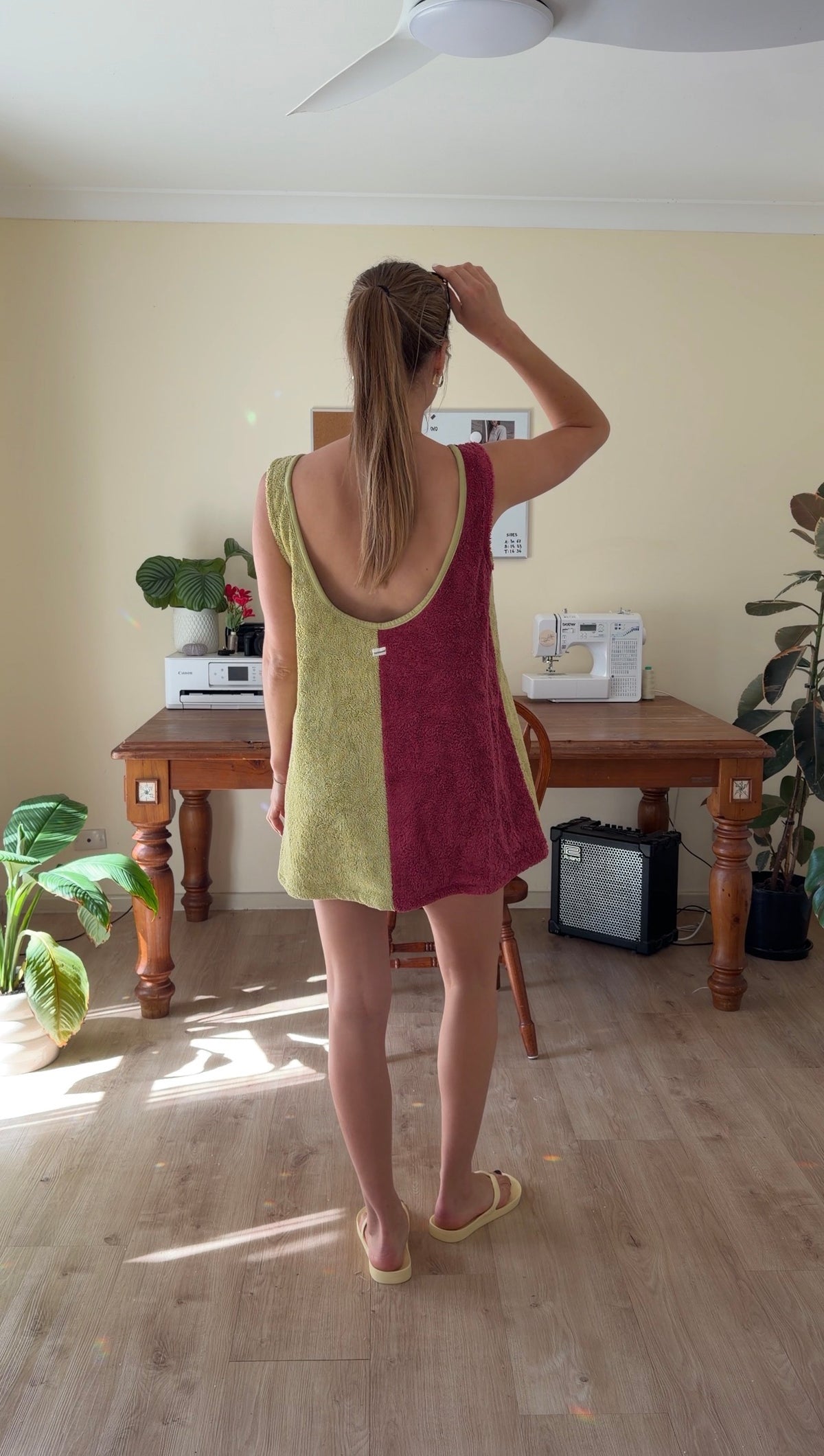 Burgundy (S) Towel Dress