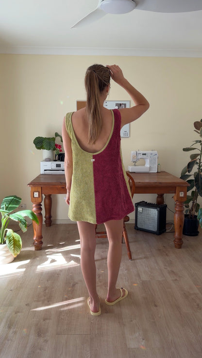Burgundy (S) Towel Dress