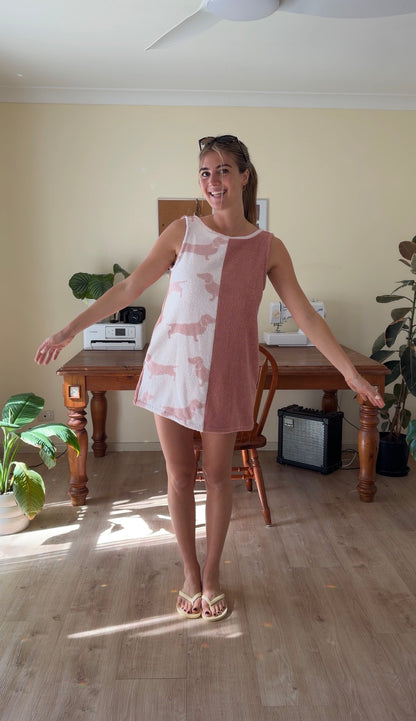 Pink Puppy (XS) Towel Dress