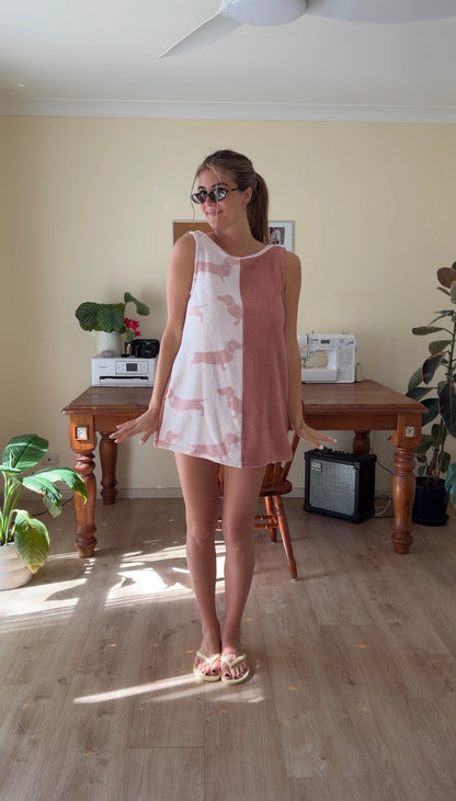 Pink Puppy (XS) Towel Dress