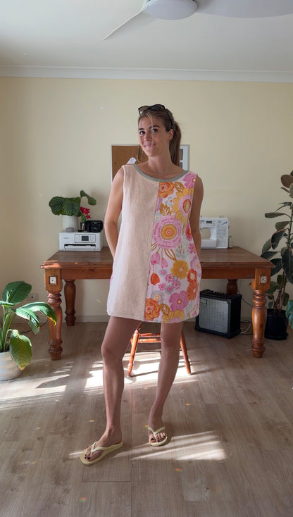 Pink Vintage Blossom (2XL) Towel Dress