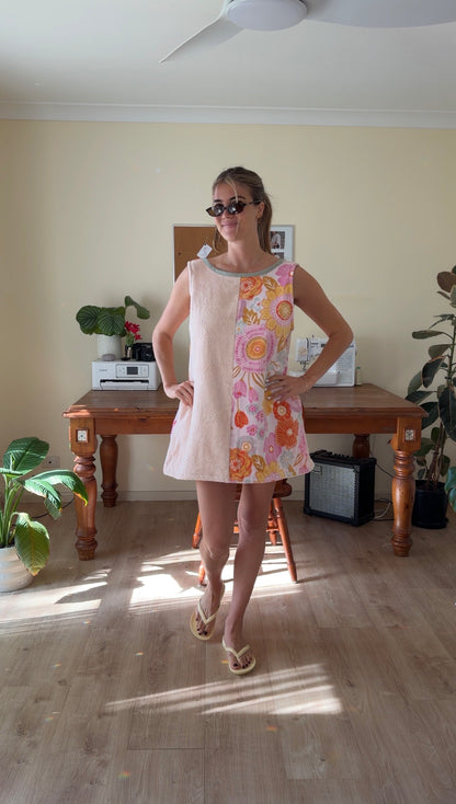 Pink Vintage Blossom (2XL) Towel Dress