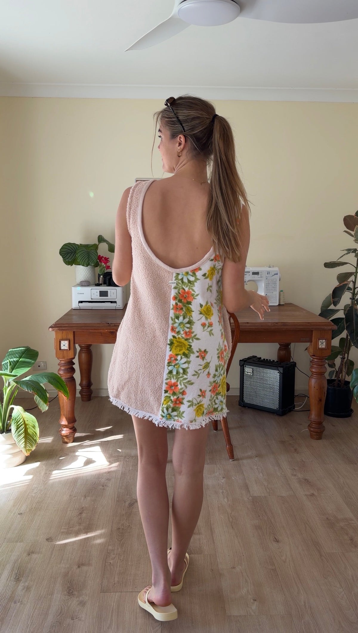Vintage Garden (XS) Towel Dress