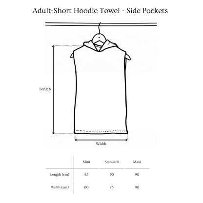 Short Hoodie Towel - Side Pockets